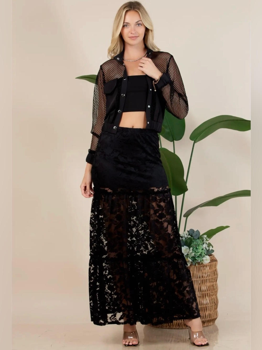 Bluivy Cecily Lace Maxi Skirt